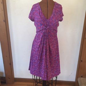 Garnet Hill Size 8 Rayon blend tie front dress